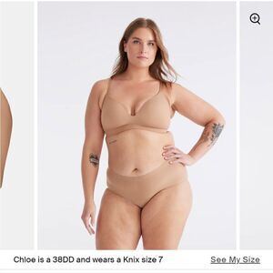 Knix Wingwoman Contour Bra women's‎ size 7 nude wireless